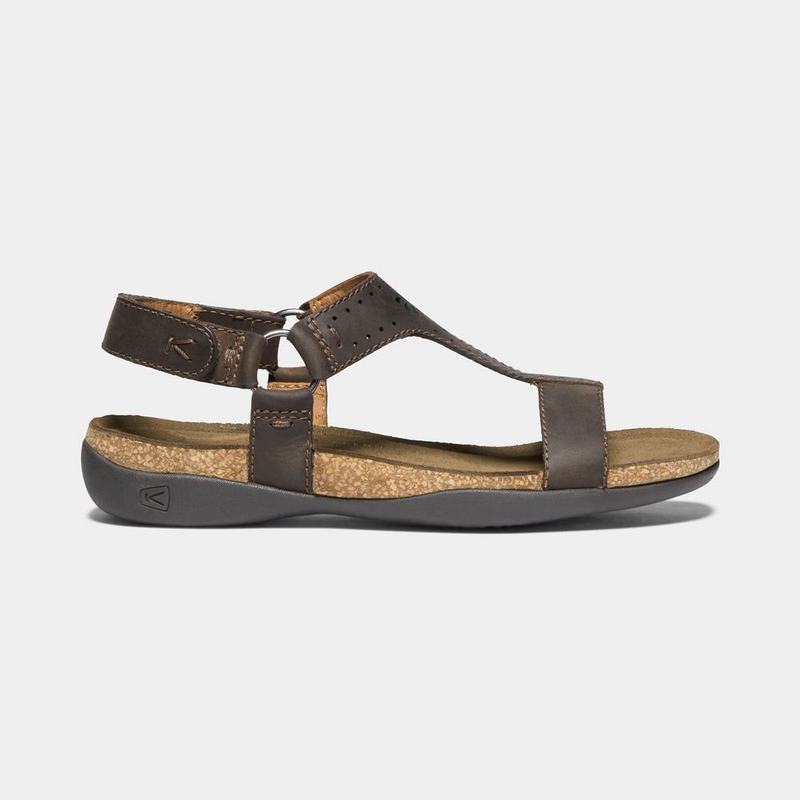 Keen Kaci Ana T-strap - Kadın Sandalet - Çikolata - Türkiye (624735ROL)